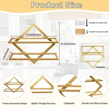 AUHOKY Foldable Wall Mounted Wine Rack for 2 Bottles