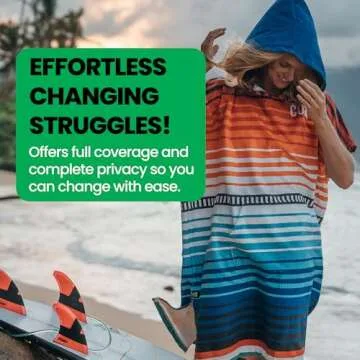 COR Surf Beach Towel Poncho - Quick Dry & Stylish Changing Robe