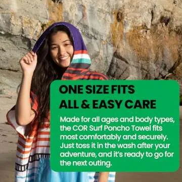 COR Surf Beach Towel Poncho - Quick Dry & Stylish Changing Robe