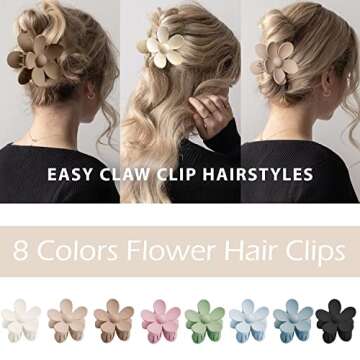 Flower Hair Clips 8PCS - Stylish & Versatile Hair Accessories