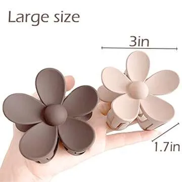 Stylish Flower Hair Clips for All Hair Types - 8PCS