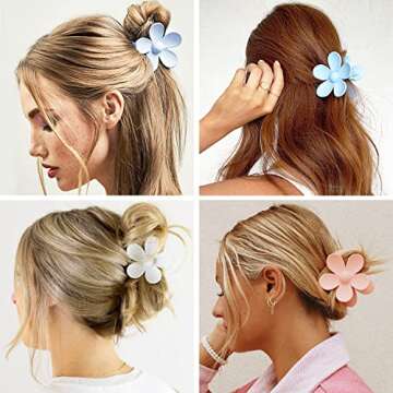 Stylish Flower Hair Clips for All Hair Types - 8PCS