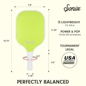 Sonix Pickleball Paddles Set of 2 with Balls & Bag