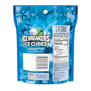 ICE BREAKERS Ice Cubes Peppermint Sugar Free Chewing Gum Pouch, 8.11 oz (100 Pieces)