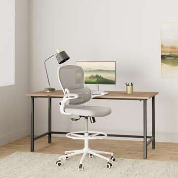 Misolant Drafting Chair with Lumbar Support & Adjustable Height
