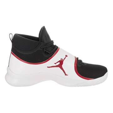 Nike Jordan Men's Jordan Super.Fly 5 PO Black/Gym Red/White Basketball Shoe 10 Men US