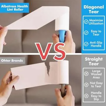 Mini Extra Sticky Lint Rollers for Travel - 150 Sheets Small Sized Portable Lint Removers for Pet Hair and Debris Pickup150