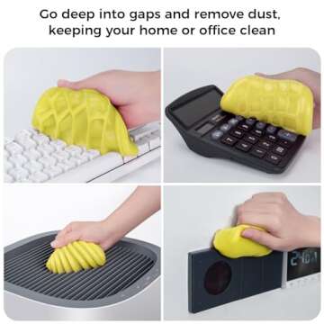 COLORCORAL 2Pack Keyboard Cleaning Gel Set Universal Dust Cleaner for PC Keyboard Cleaning Car Detailing Slime Laptop Dusting Home and Office Electronics Cleaning Kit Computer Cleaning Slime