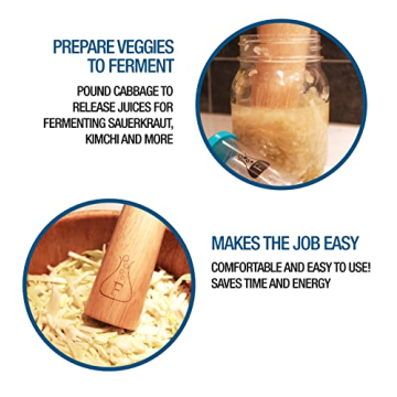 Fermentology Sauer Stick - Premium Wooden Cabbage Tamper