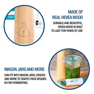 Fermentology Sauer Stick - Premium Wooden Cabbage Tamper