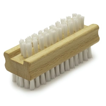 Konex Non-Slip Wooden Two-sided Hand & Nail Brush - Heavy Duty Cleaning