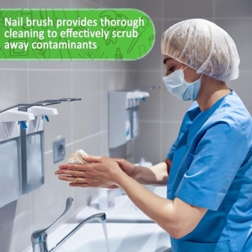 Konex Non-Slip Wooden Two-sided Hand Nail Brush Heavy Duty