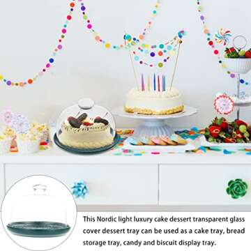 Elegant DOITOOL Cake Stand with Dome Cover for Desserts