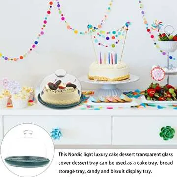 Elegant DOITOOL Cake Stand with Dome Cover for Desserts