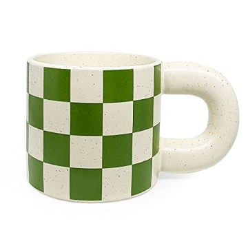 Ceramic Coffee Mug,Tea Cup with Porcelain Fat Round Handle,Dishwasher&Microwave Safe Mug to Decorate...