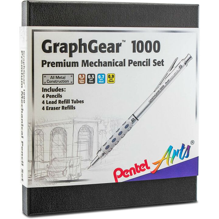 Pentel GraphGear 1000 Gift Set with Refill Leads
