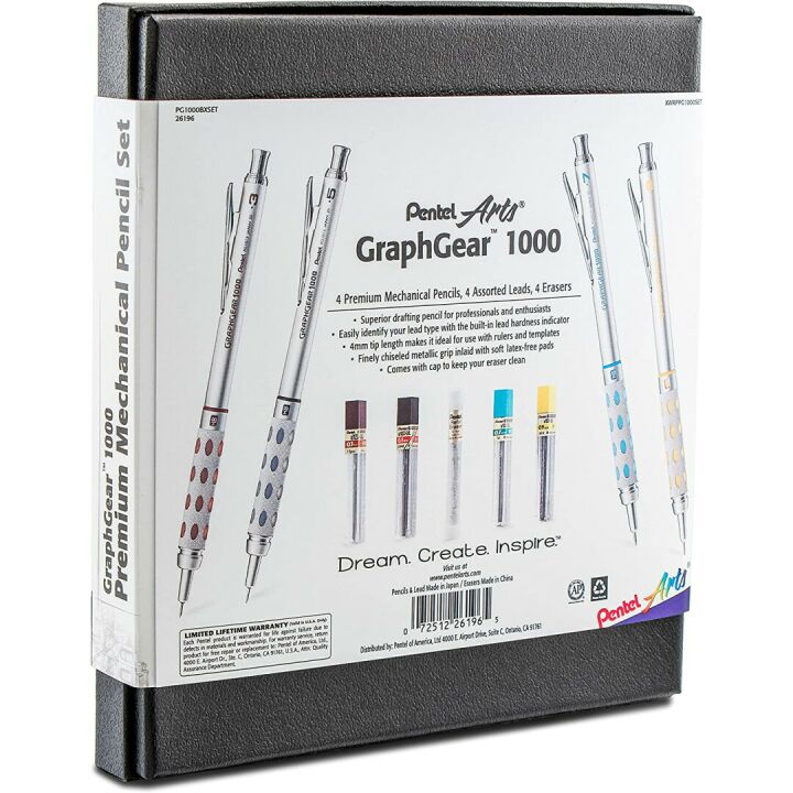 Pentel GraphGear 1000 Gift Set with Refill Leads