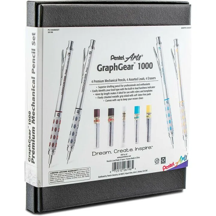Pentel GraphGear 1000 Gift Set with Refill Leads