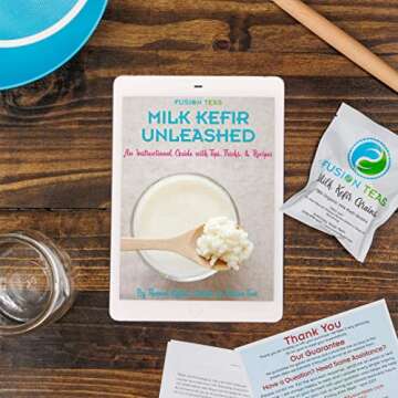 2 TBSP Milk Kefir Grains and ebook “Milk Kefir Unleashed by Thomas Egbert” - Fresh Live Active Probiotic Starter Cultures