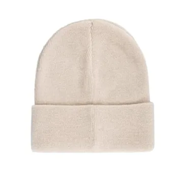Levi's Unisex Comfy Beanie with Leather Patch in Cream