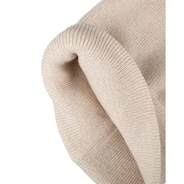 Levi's Unisex Comfy Beanie with Leather Patch in Cream