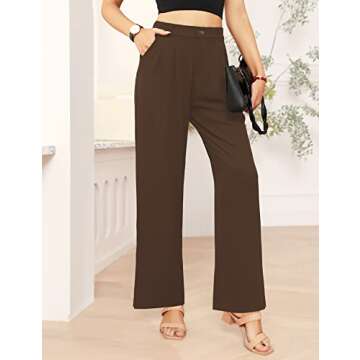 Elegant High Waist Wide Leg Pants for Women