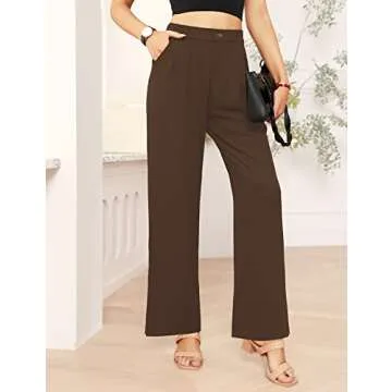 Elegant High Waist Wide Leg Pants for Women