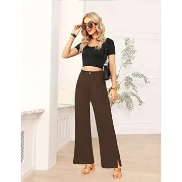 Elegant High Waist Wide Leg Pants for Women