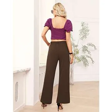Elegant High Waist Wide Leg Pants for Women