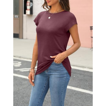 AUTOMET Women's Summer Basic T-Shirts for Stylish Comfort