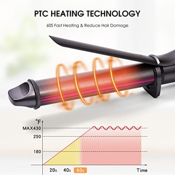 Professional Nicebay Curling Iron with Ceramic Technology