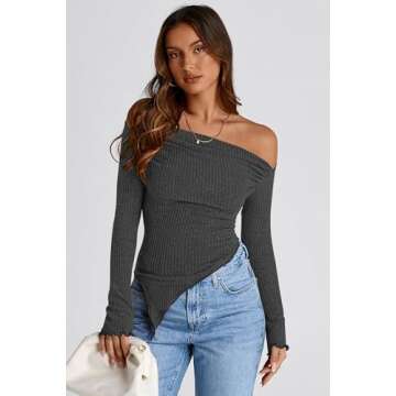 PRETTYGARDEN Women's Y2K Off Shoulder Crop Top