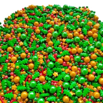 Christmas Sprinkles Edible Toppers for Festive Baking
