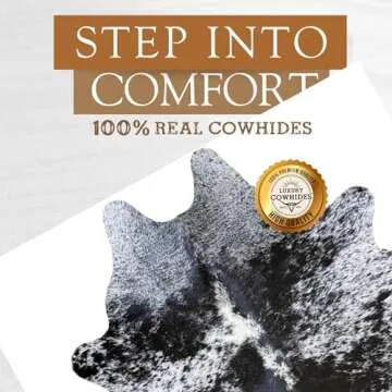 Sunshine Cowhides Genuine Salt and Pepper Cowhide Rug