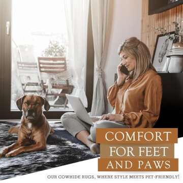 Sunshine Cowhides Genuine Salt and Pepper Cowhide Rug