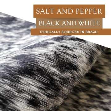Sunshine Cowhides Genuine Salt and Pepper Cowhide Rug