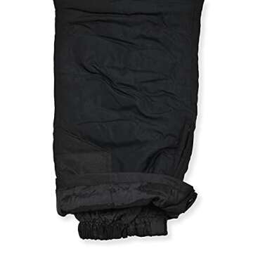 Arctic Quest Boys Classic Snow Bib Ski Pants Overalls Winter Snowsuit Water-Resistant Windproof Outdoor Rain Bib, Black, 10-12