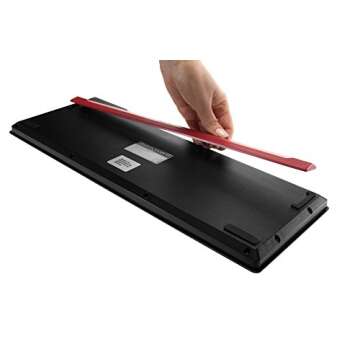 Das Keyboard 4 Ultimate Blank Wired Mechanical Keyboard, Cherry MX Blue Mechanical Switches, 2-Port USB 3.0 Hub, Volume Knob, Aluminum Top (104 Keys, Black)