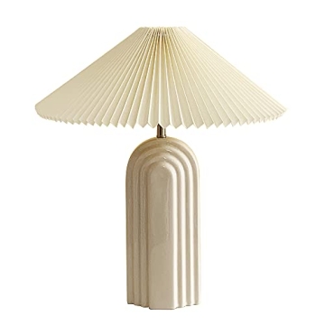 PUFEIDS Retro Ceramic Table Lamp Cream Modern Elegant Lighting