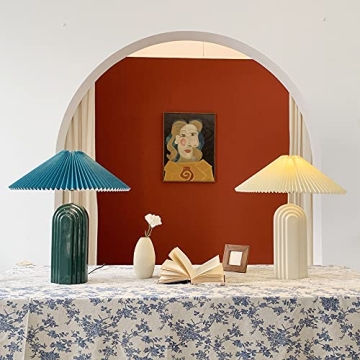 PUFEIDS Retro Ceramic Table Lamp Cream Modern Elegant Lighting