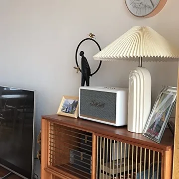 PUFEIDS Retro Ceramic Table Lamp Cream Modern Elegant Lighting