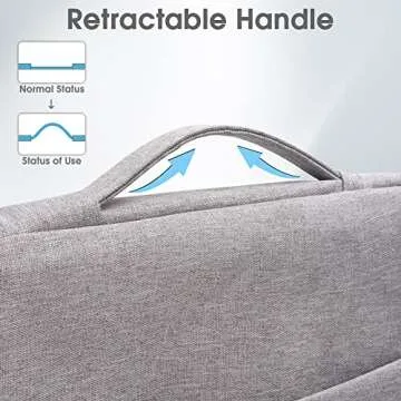 Arae Laptop Sleeve Case 14-15.4 inch Compatible with HP, ASUS, Lenovo, Acer, Notebook, Carrying Computer Bag Accessories Polyester Case with Pocket,Gray