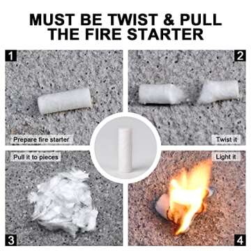 Fire Starters for Campfires, Camping Emergency, Survival, Fire Pits, Grills, Fireplace with 5+ Minute Burn 35 Counts