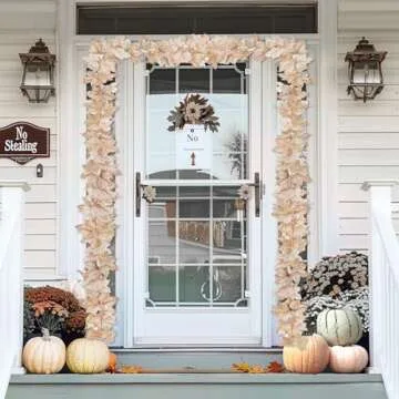 [ Timer & 3 Pack ] Fall Lighted Garland Thanksgiving Decorations, 20Ft 60LED Autumn Maples Leafed Garland Waterproof Battery Operated Fall Decorations for Home Mantle Thanksgiving Decor Indoor Outdoor