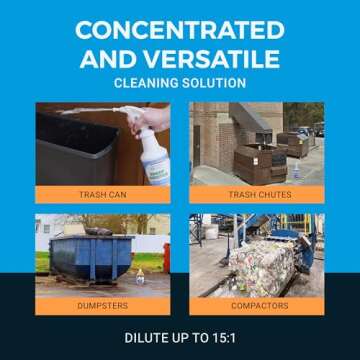 KINZUA ENVIRONMENTAL Sharpshooter, Heavy-Duty Trash Can Odor Eliminator & Degreaser, Garbage Surface Cleaner and Deodorizer Foam, Professional-Grade, Fresh Citrus Scent, 1 Gallon