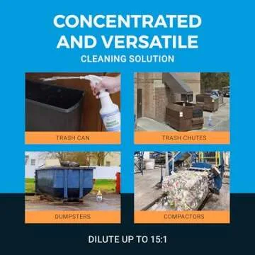 KINZUA ENVIRONMENTAL Sharpshooter, Heavy-Duty Trash Can Odor Eliminator & Degreaser, Garbage Surface Cleaner and Deodorizer Foam, Professional-Grade, Fresh Citrus Scent, 1 Gallon