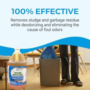 KINZUA ENVIRONMENTAL Sharpshooter, Heavy-Duty Trash Can Odor Eliminator & Degreaser, Garbage Surface Cleaner and Deodorizer Foam, Professional-Grade, Fresh Citrus Scent, 1 Gallon