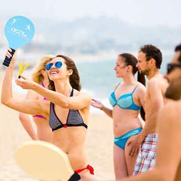 Paddle Ball, LYGZTing Sport Racket Indoor Outdoor Racquet Beach Game Game Beach Paddle Set Play at The Beach, Lawn or Backyard Easter