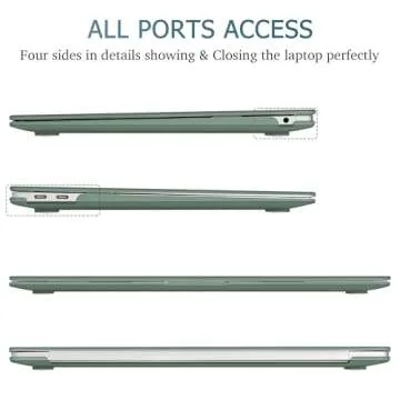 May Chen Compatible with New MacBook Air 13 inch Case 2021 2020 2019 2018 Release Model: M1 A2337 A2179 A1932, Plastic Hard Shell Case for MacBook Air 13 inch with Retina Display Fits Touch ID, Green