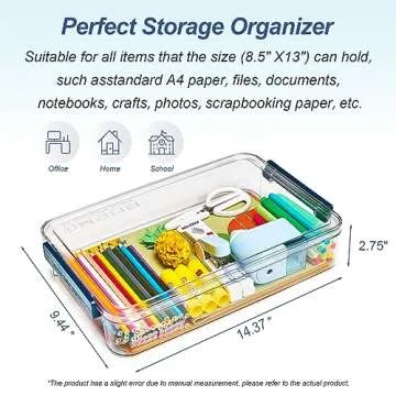 CATOOMUU Clear Stackable Storage Boxes for Organization